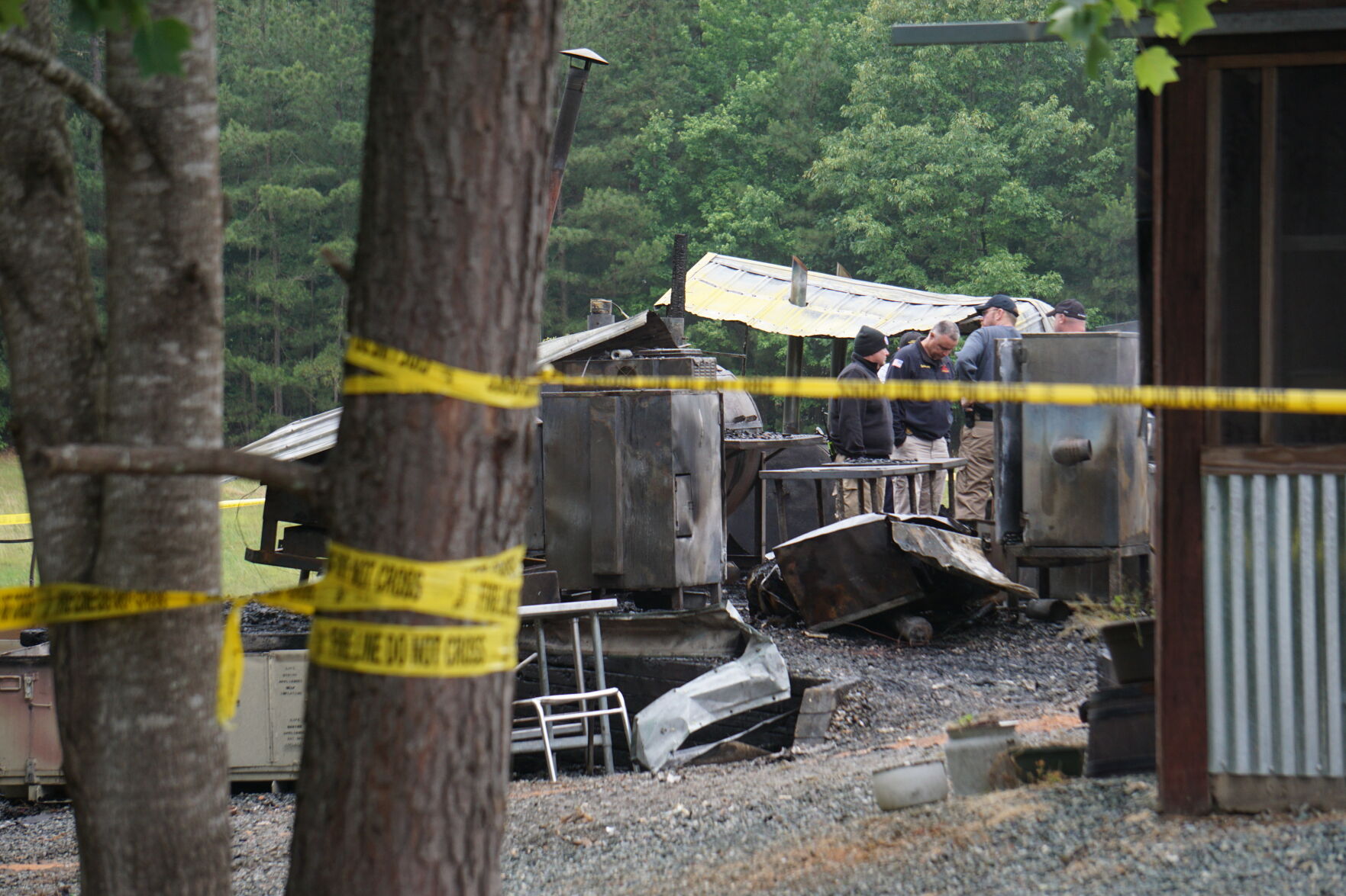 Damage from the fire that devoured Pik 'N Pig in Carthage on May 30, 2021.